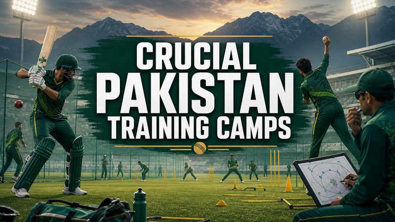 Illustration: Pakistan squad at crucial pre-series training camps