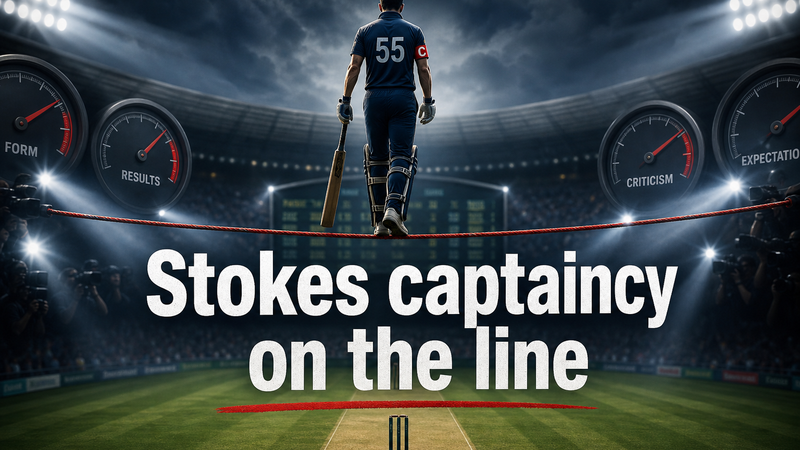 Illustration: Ben Stokes's England captaincy under pressure