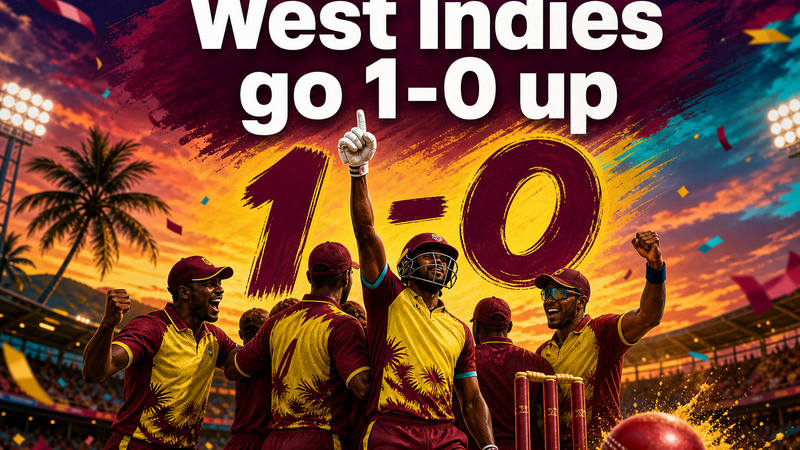 Illustration: West Indies take a 1-0 lead in the series