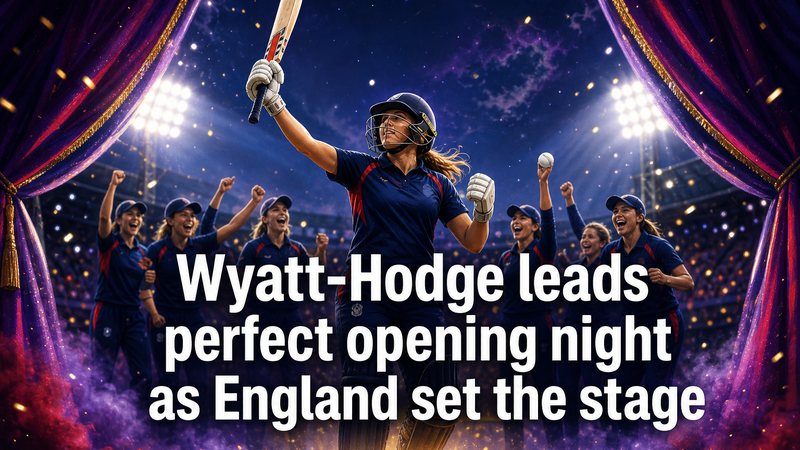 Illustration: Wyatt-Hodge leads England on a perfect opening night
