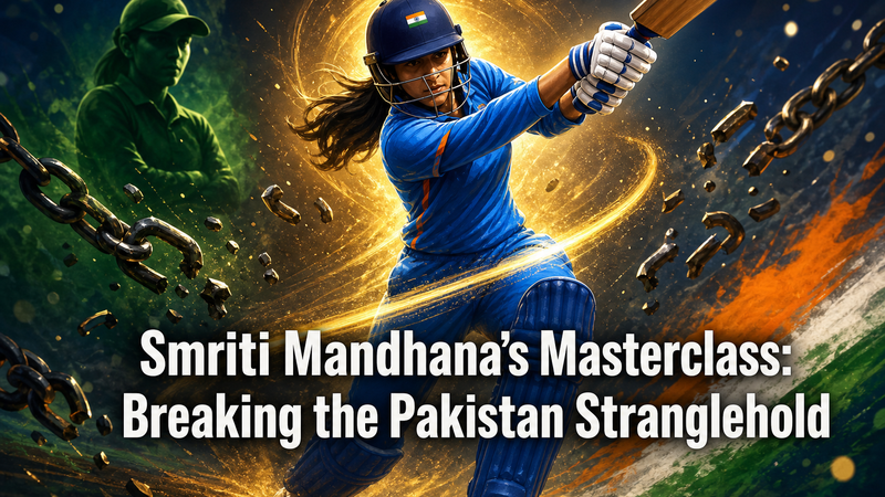 Illustration: Smriti Mandhana's batting masterclass breaks Pakistan's stranglehold