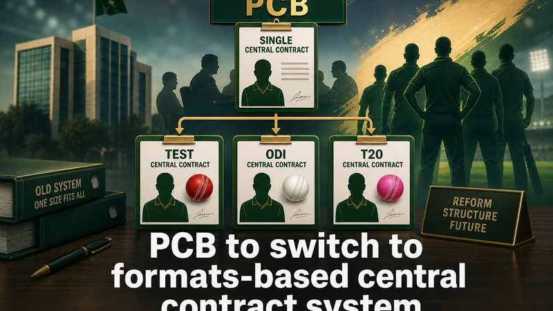 Illustration: PCB to introduce a formats-based central contract system for Pakistan cricketers