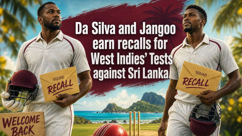 Illustration: Da Silva and Jangoo recalled to the West Indies squad for Tests against Sri Lanka